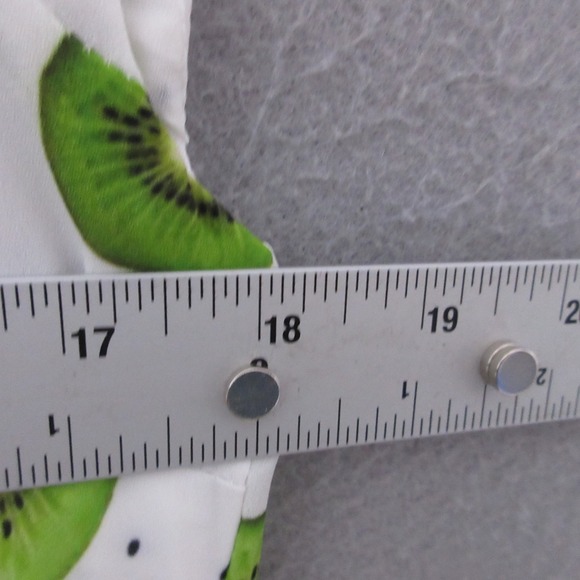 Eshakti Dress‎ XL Kiwi Prink Empire Waist Pleat Crepe Flowy Pockets Novelty Boho - Picture 9 of 14